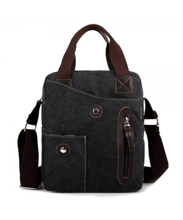 Canvas Messenger Bag Women Black