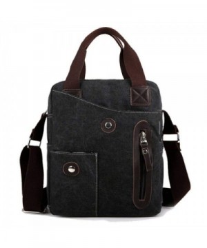 Canvas Messenger Bag Women Black