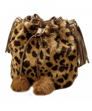 Shoulder Handbag Bucket Drawstring Leopard