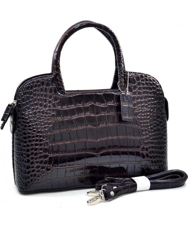 Dasein Classic Patent Croco Satchel