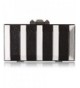 Estela Striped Metal Hard Clutch