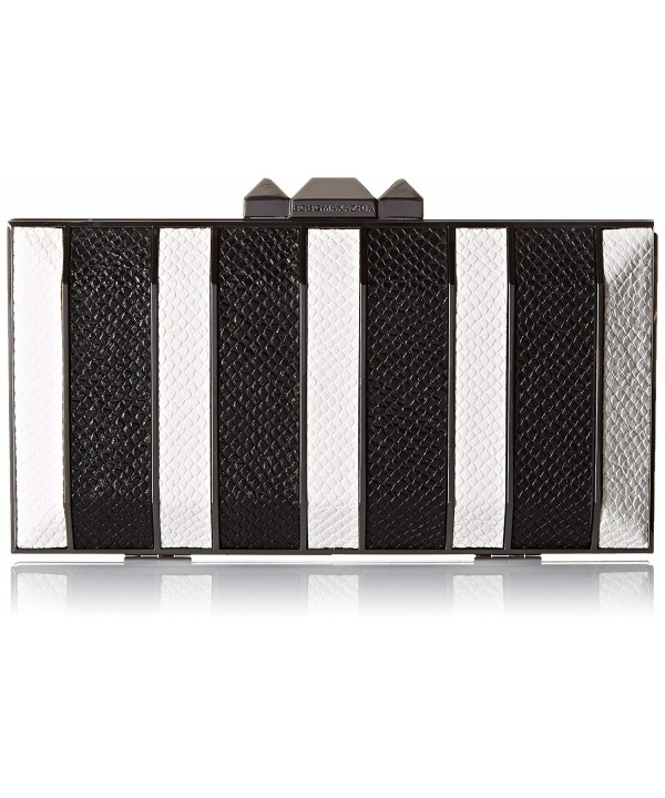 Estela Striped Metal Hard Clutch