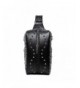 Personalized Studded Leather Shoulder Backpack