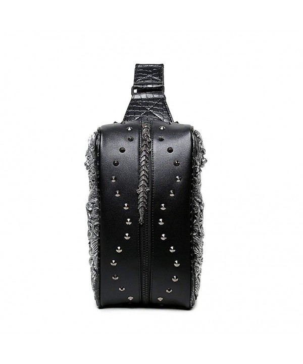 Personalized Studded Leather Shoulder Backpack