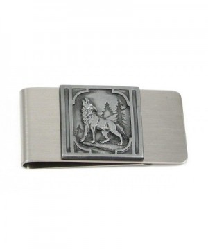 Large Money Clip Howling Wolf