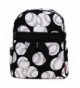 Baseball Print Quilted Backpack Black