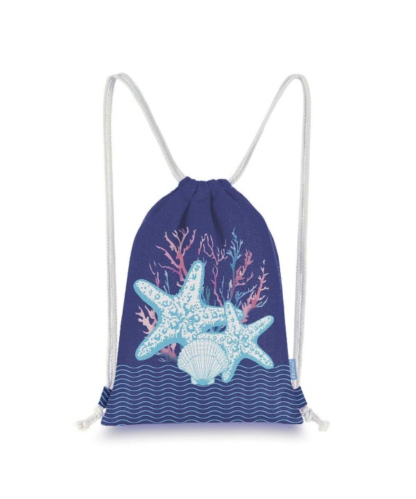 Miomao Drawstring Backpack Marine Starfish