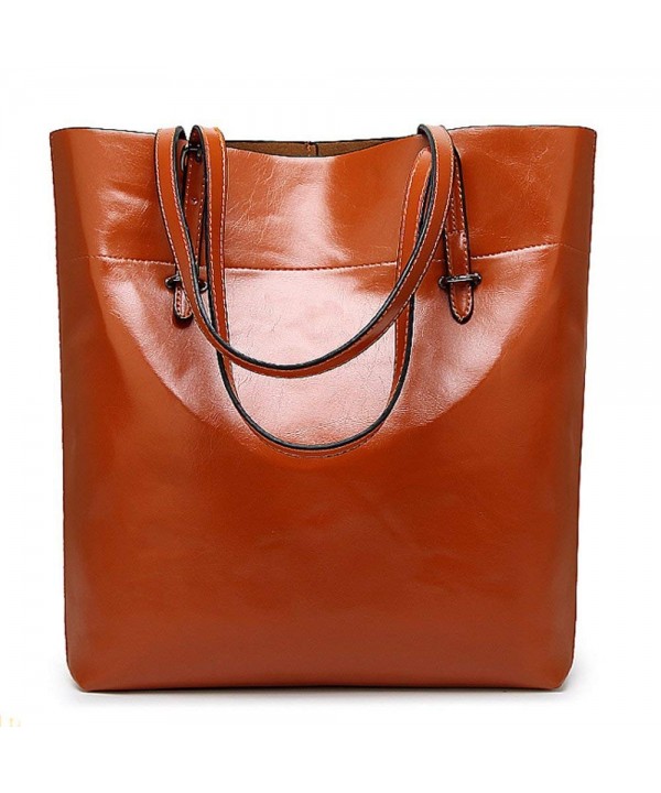 Zbella Womens Leather Shoulder Orange