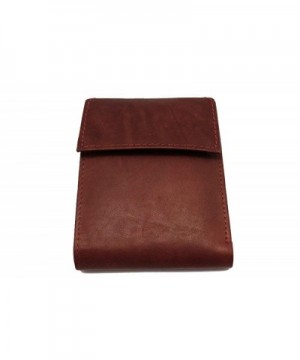 Leather Bi fold Wallet Velcro JTC 5152 Maroon