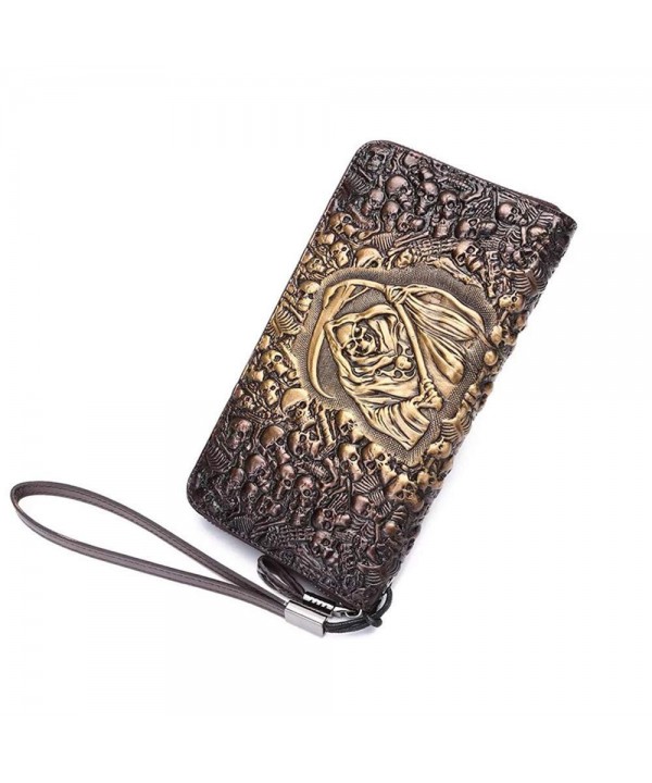 Ladies Long Cowhide Wallet Embossed