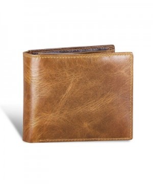 Genuine Leather Bifold Wallet Blocking