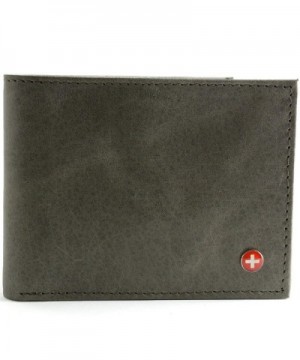 Alpine Swiss Leather Wallet Flipout