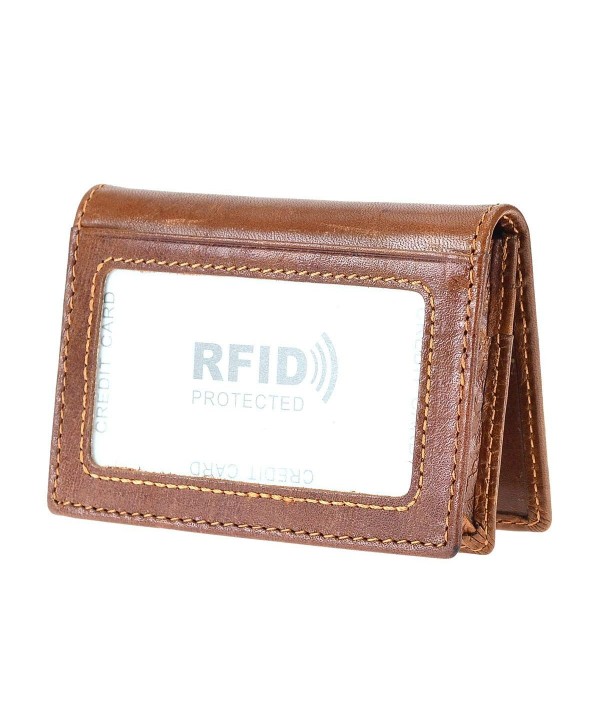 Genuine Leather Wallets Blocking Bifold