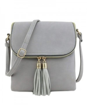 Double Compartment Crossbody Tassel Accent