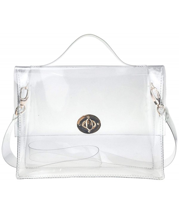 Closure Satchel Transparent Messenger Shoulder