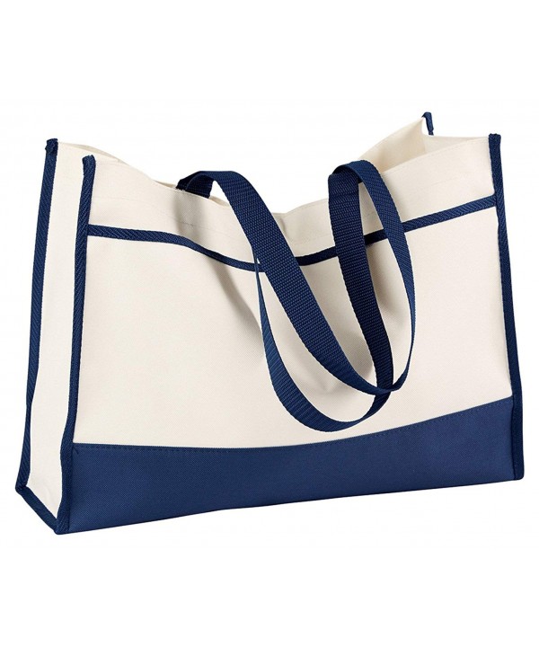Gemline Contemporary Tote Natural Navy
