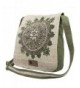 Natural Hemp Cotton Mandala Messenger Bag Sage One