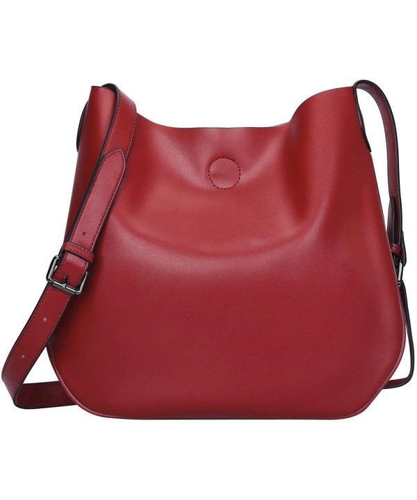 S ZONE Leather Crossbody Simple Shoulder