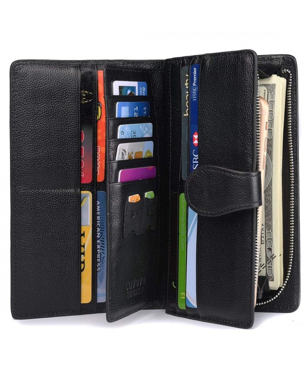 Blocking Leather Wallet Trifold Organizer