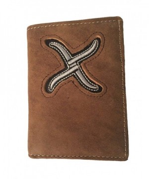 Twisted Leather Tri fold Wallet Imprint