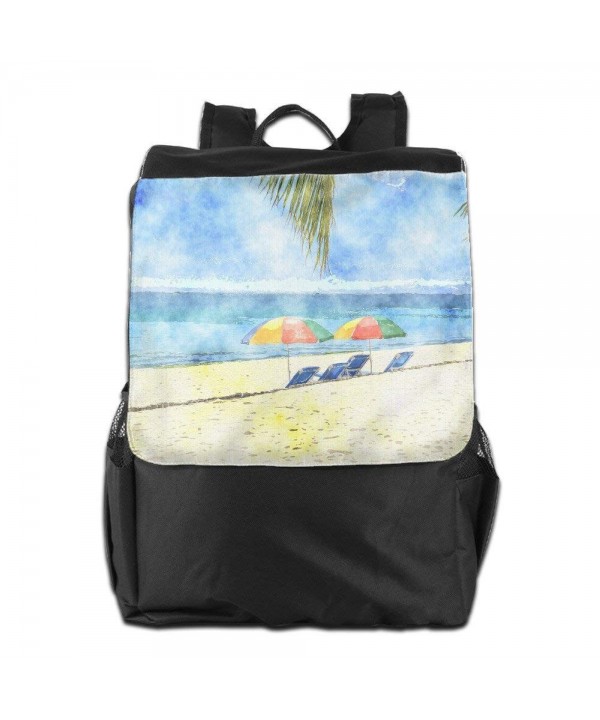 Tropical Watercolor Backpack Daypacks Shoulders