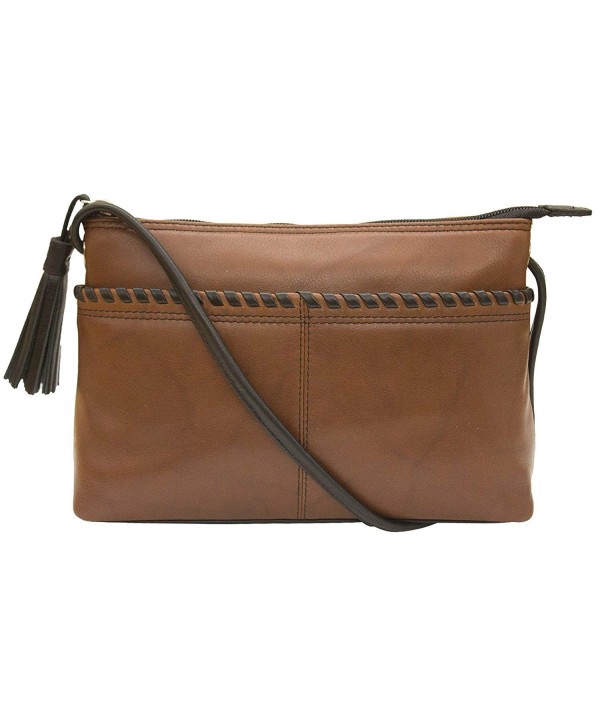 ili Leather East West Whip stitch Crossbody