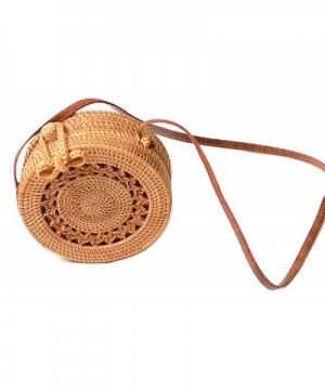 FIV Tropic Handwoven Rattan Bag Linen Inside