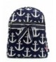 Nautical Anchor Quilted Backpack Handbag