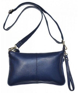 Beurlike Leather Crossbody Wristlet Darkblue