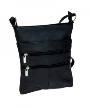 Black Genuine Leather Crossover Handbag