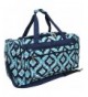 Quatrefoil Print Canvas Shoulder Duffle