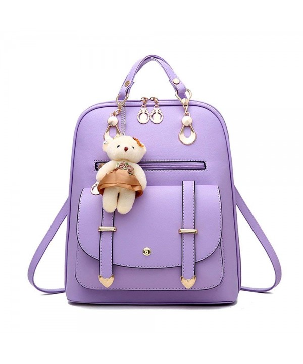 Backpack Leather Shoulder Cartoon Pendant