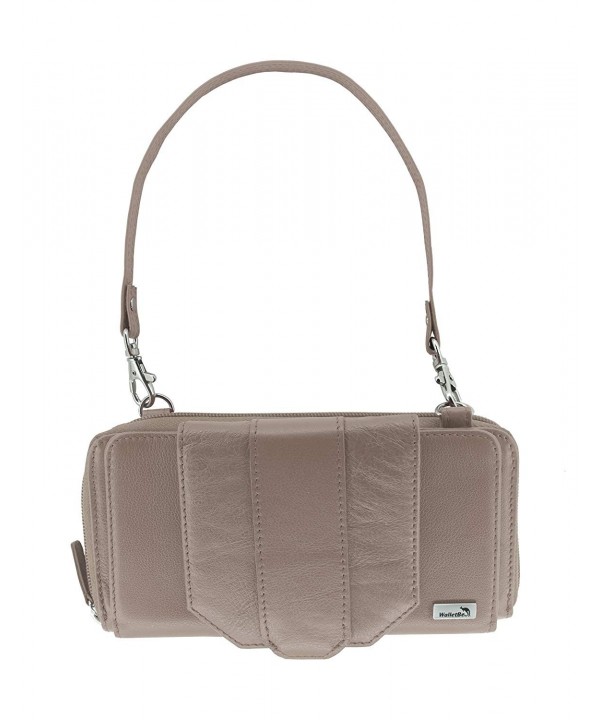 WalletBe Leather Crossbody Accordion Pebbled