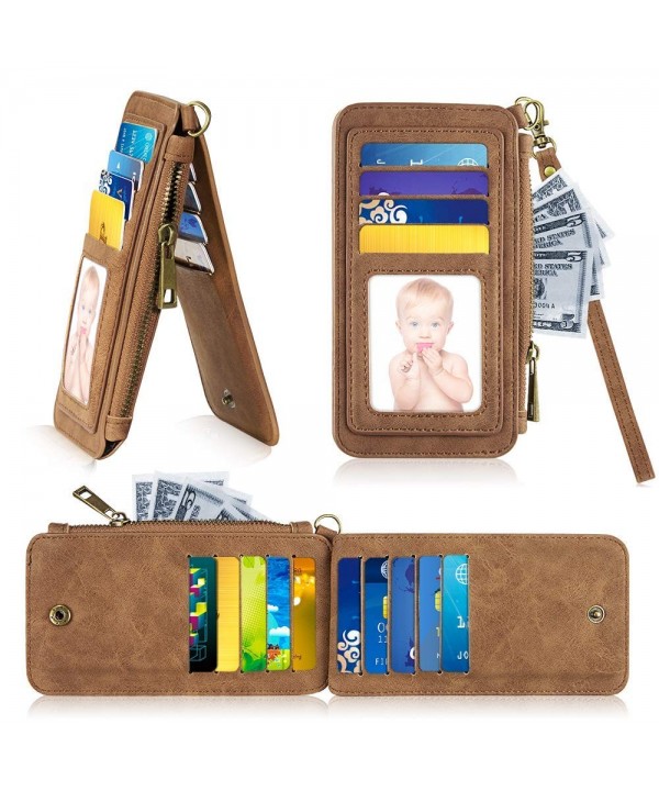 LUXMO Wallets Leather Credit Espresso