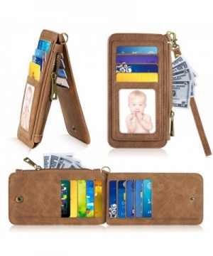 LUXMO Wallets Leather Credit Espresso