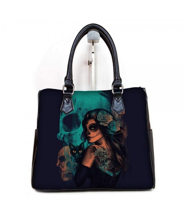 Fashionable Female Handbags Muertos Pattern