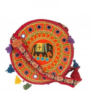 Elephant Embroidered Crossbody Shoulder Colorful