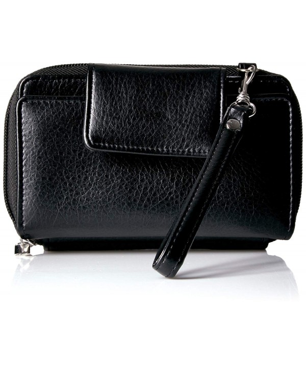 Buxton Phone Crossbody Wristlet Black