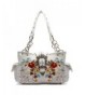 Western Handbag Silver Embroidered Satchel