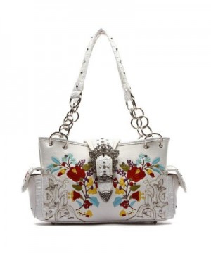Western Handbag Silver Embroidered Satchel