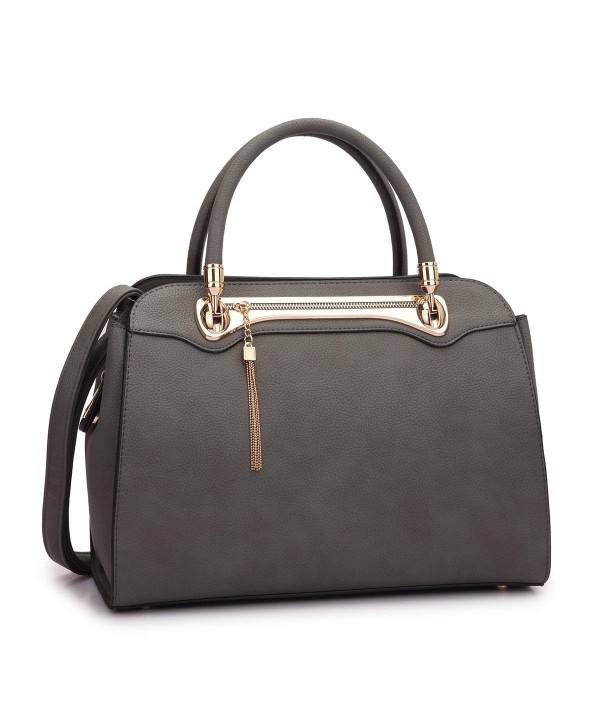 Structured Satchel Leather Handbag Shoulder