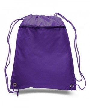 Durable Polyester Drawstring Zippered Pocket