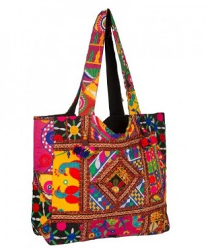Colorful Floral Shoulder Handbag Spacious