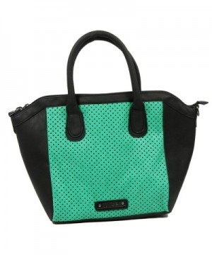 Rose Perforated Star Tote Aqua