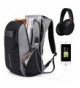 KAKA Backpack Waterproof Headphones Hole Gray