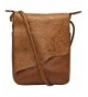 ili Leather Embossed Crossbody Handbag