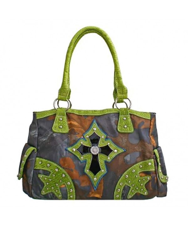 Western Rhinestone Camouflage Concealed Handbag