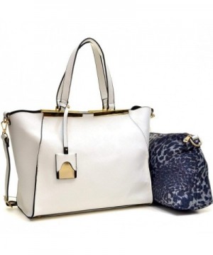 Dasein Crosshatch Gold Tone Colorblock Satchel