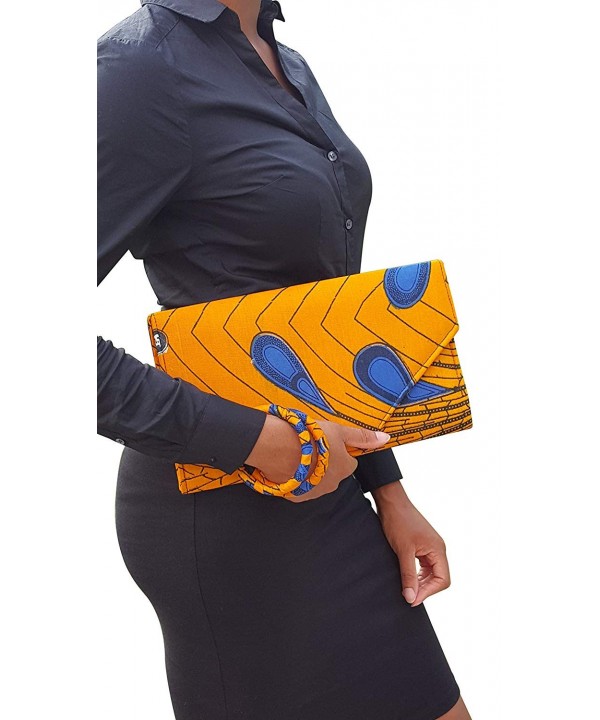 Peacock African Print Clutch Purse