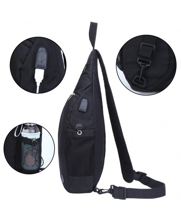 Sling Bag - Small Laptop Travel Backpack External USB Charging Port ...